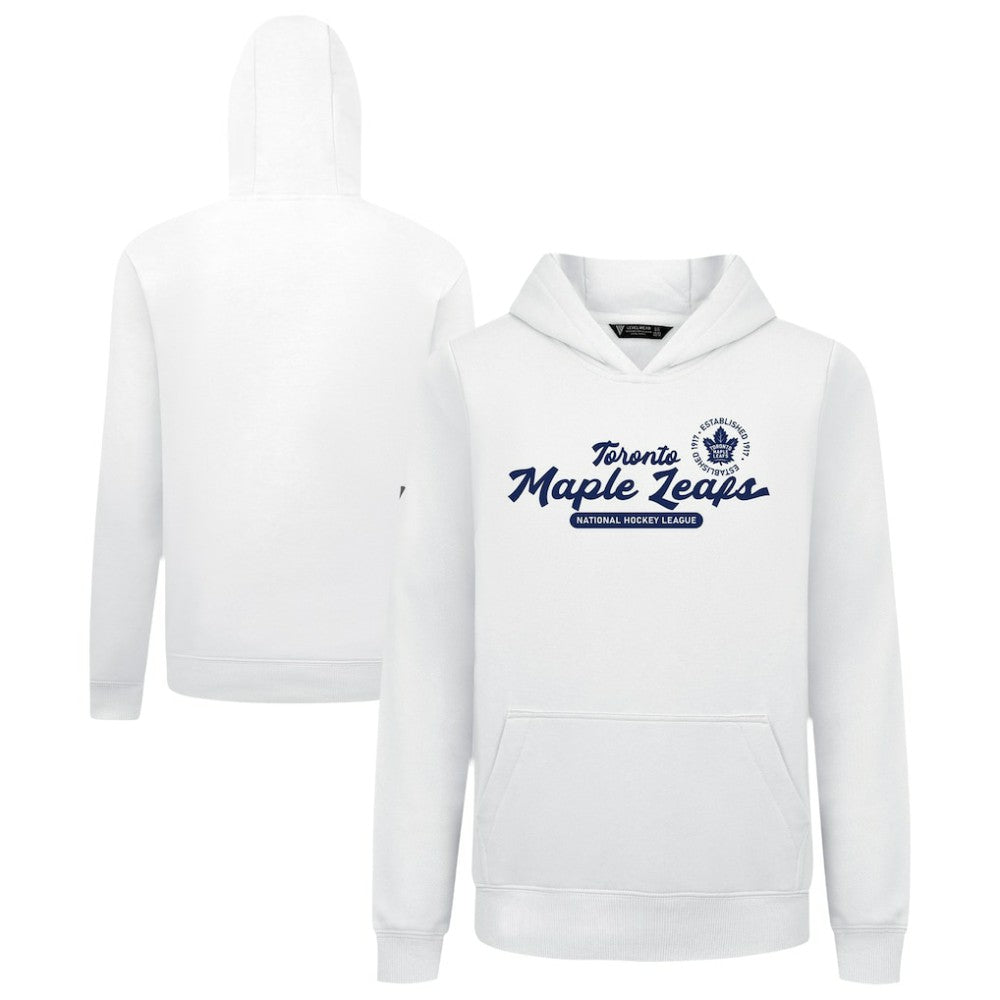 Toronto Maple Leafs Levelwear Youth Podium Monument Pullover Hoodie - White - NHL