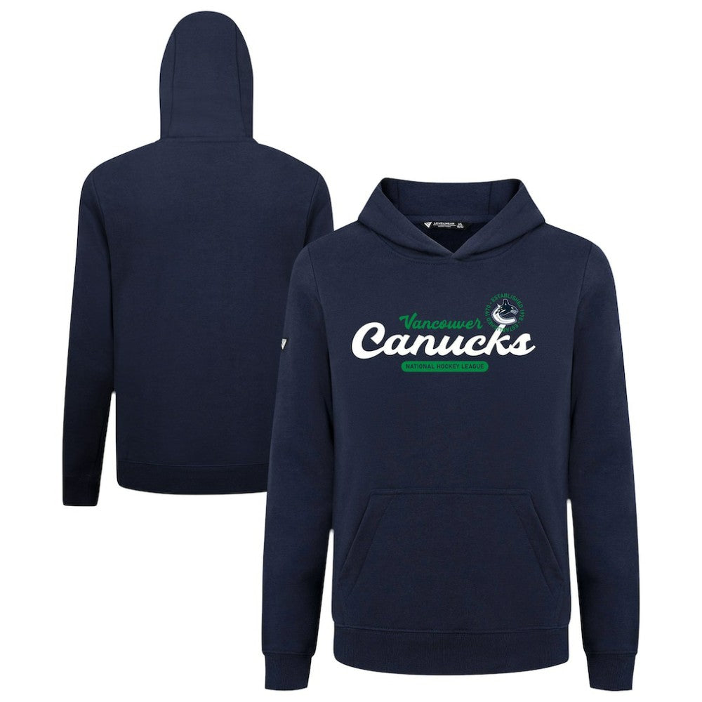 Vancouver Canucks Levelwear Youth Podium Monument Pullover Hoodie - Navy - NHL
