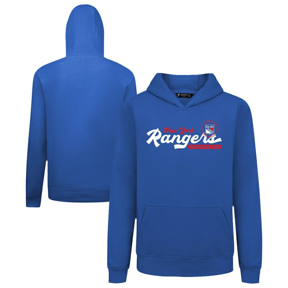 New York Rangers Levelwear Youth Podium Monument Pullover Hoodie - Royal - NHL