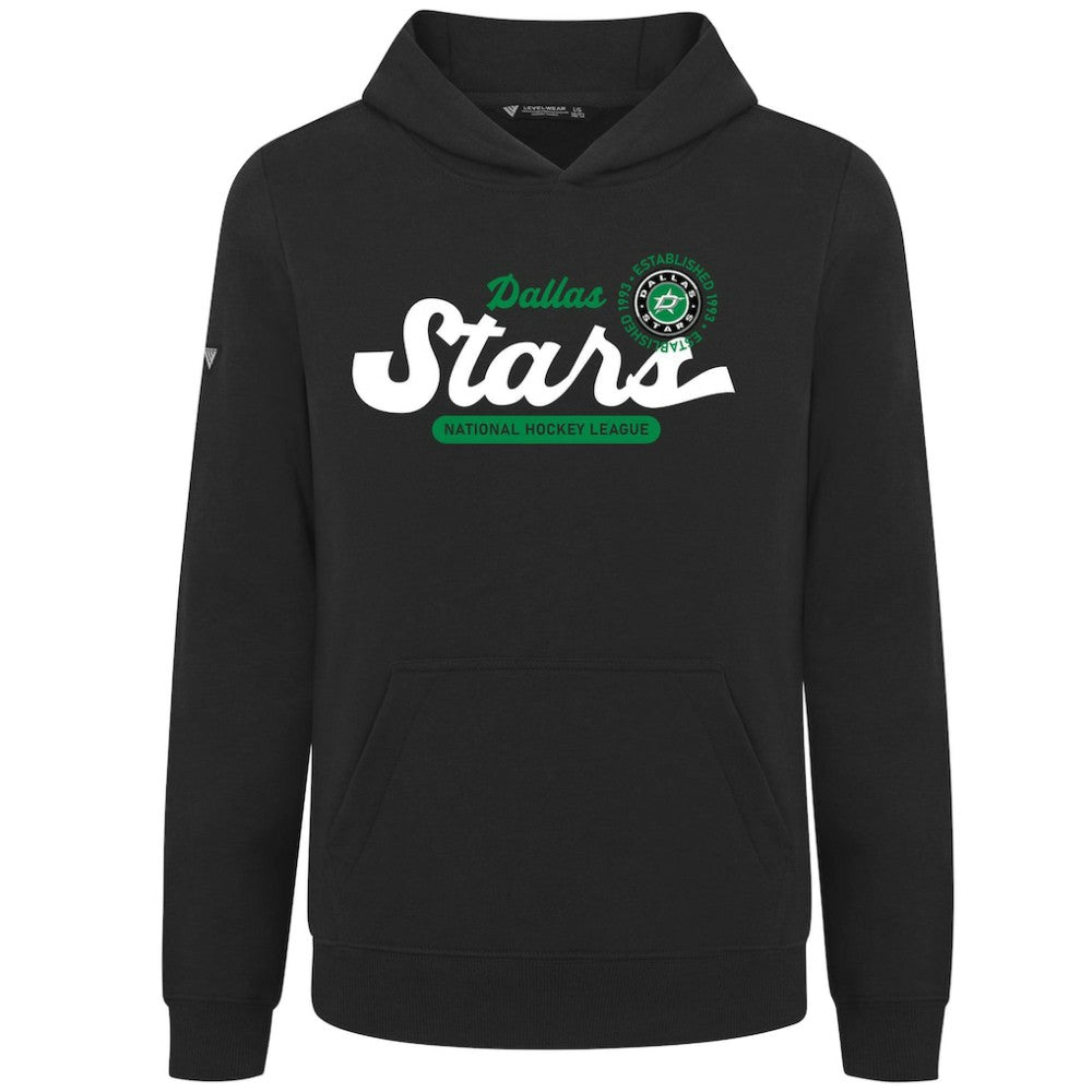 Dallas Stars Levelwear Youth Podium Monument Pullover Hoodie - Black - NHL