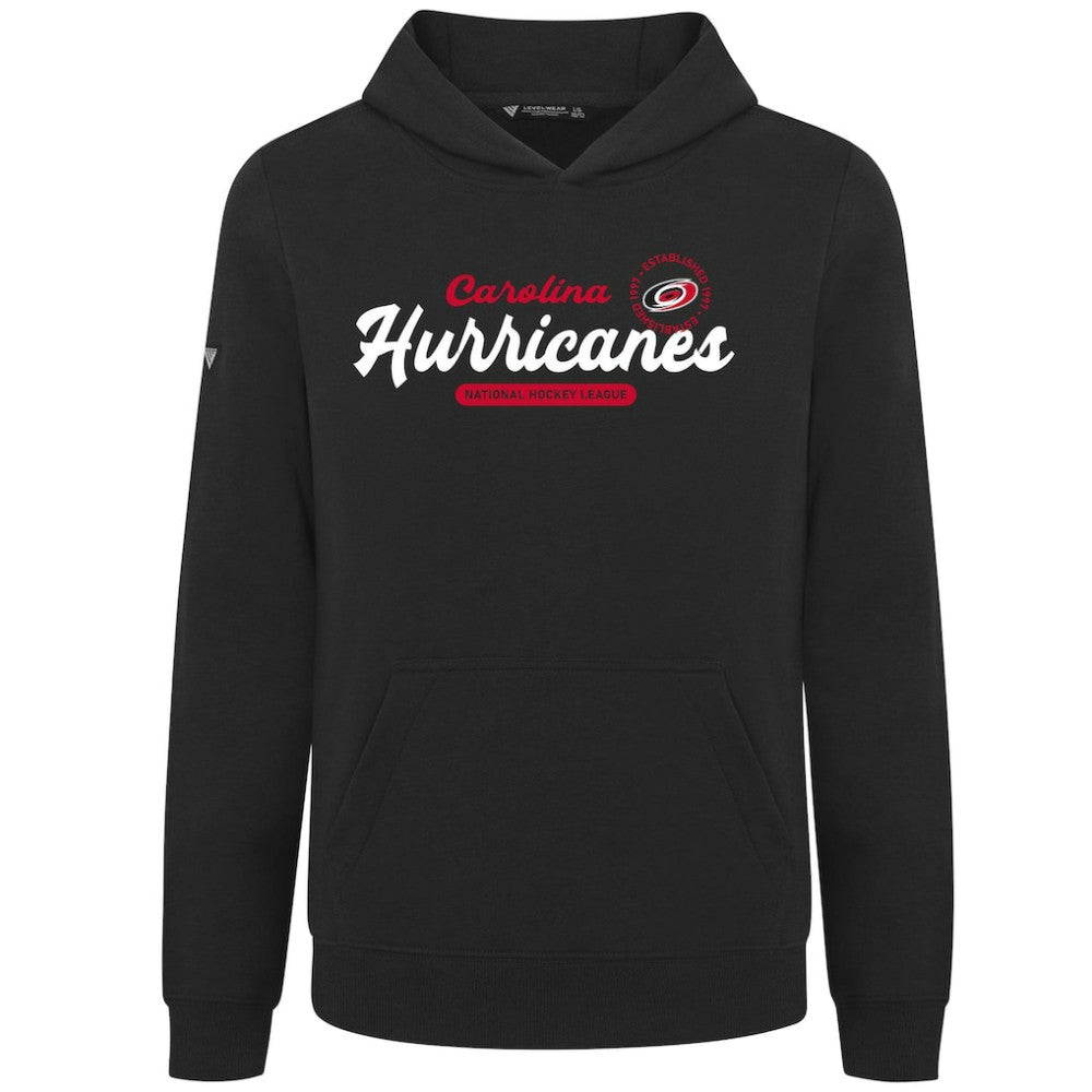 Carolina Hurricanes Levelwear Youth Podium Monument Pullover Hoodie - Black - NHL