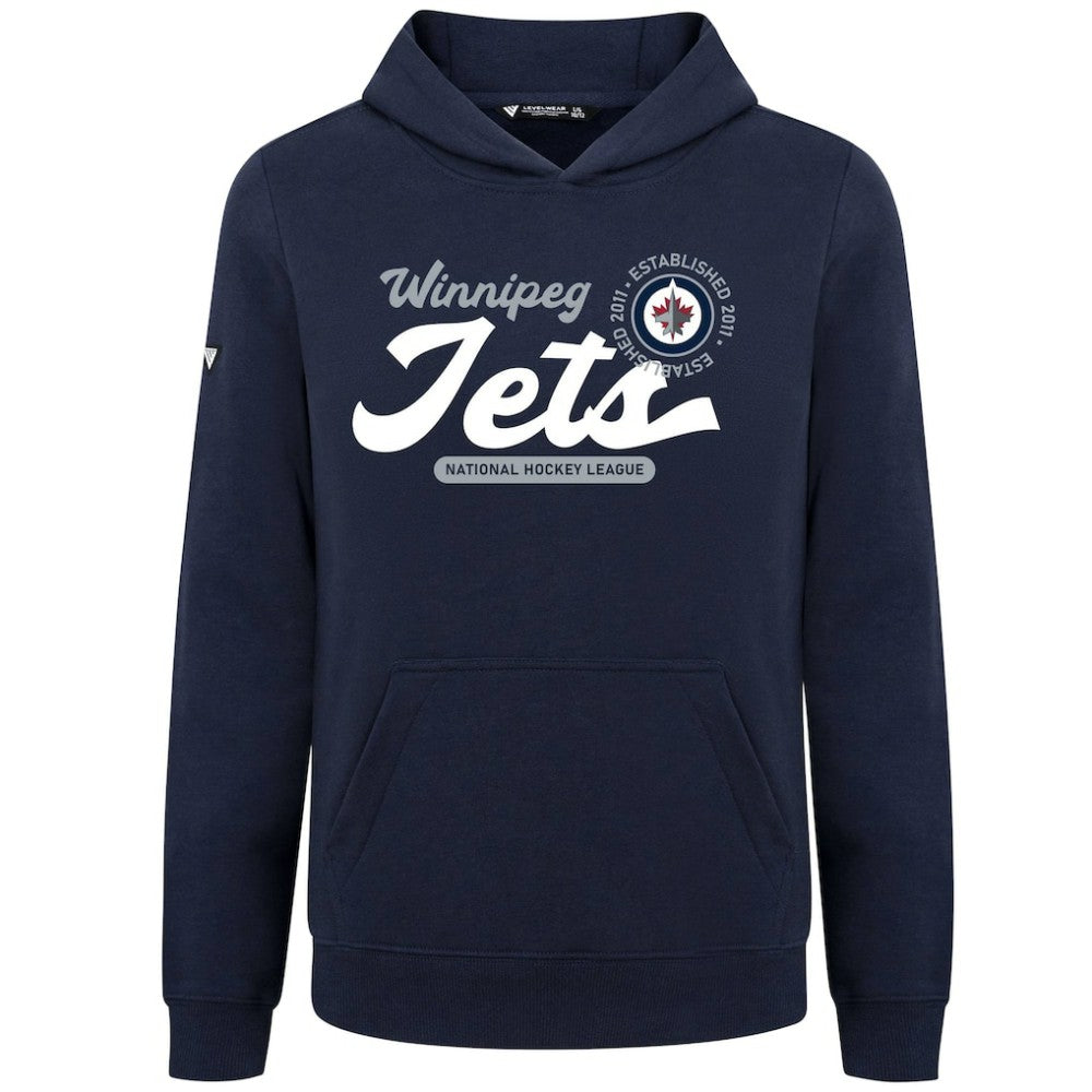 Winnipeg Jets Levelwear Youth Podium Monument Pullover Hoodie - Navy - NHL