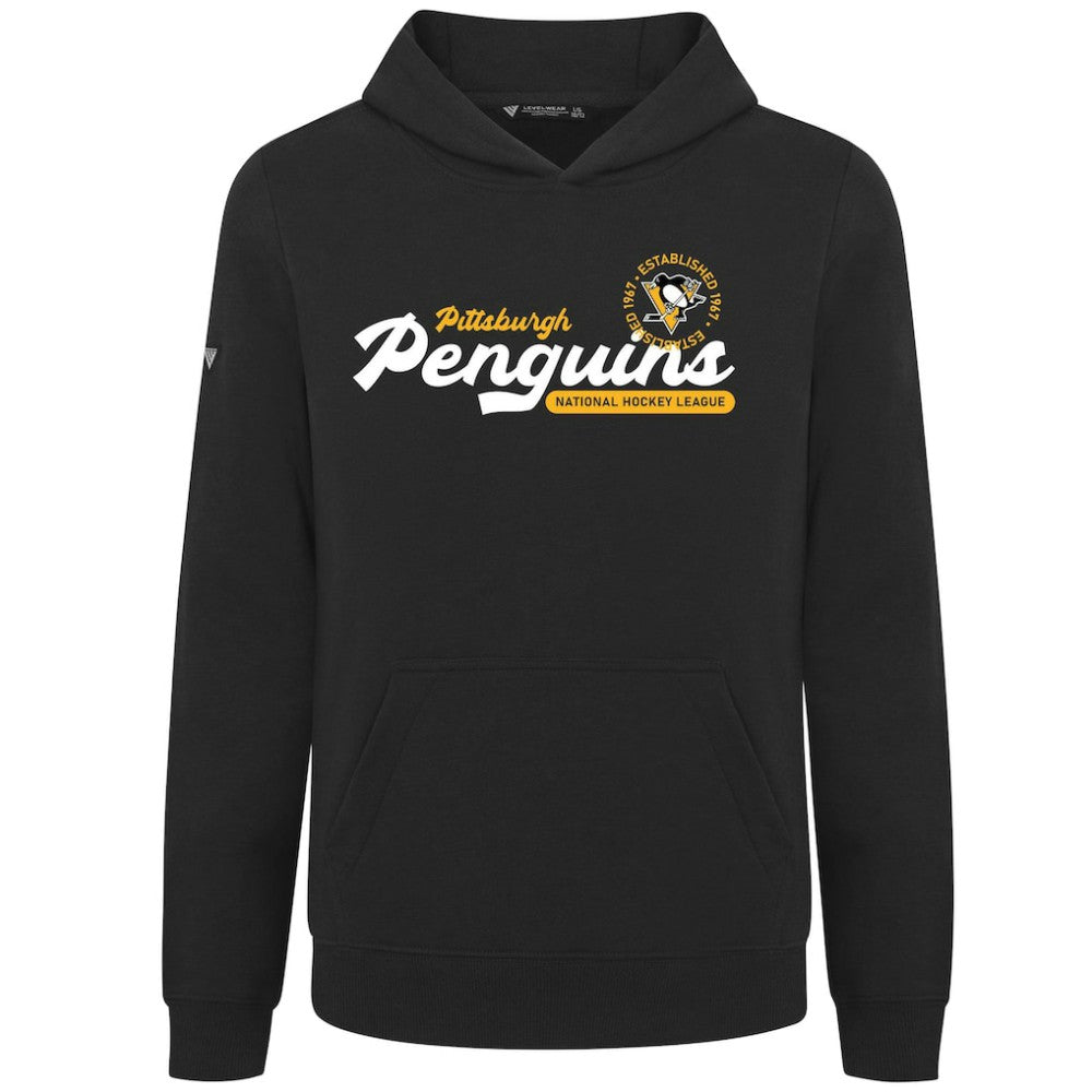 Pittsburgh Penguins Levelwear Youth Podium Monument Pullover Hoodie - Black - NHL
