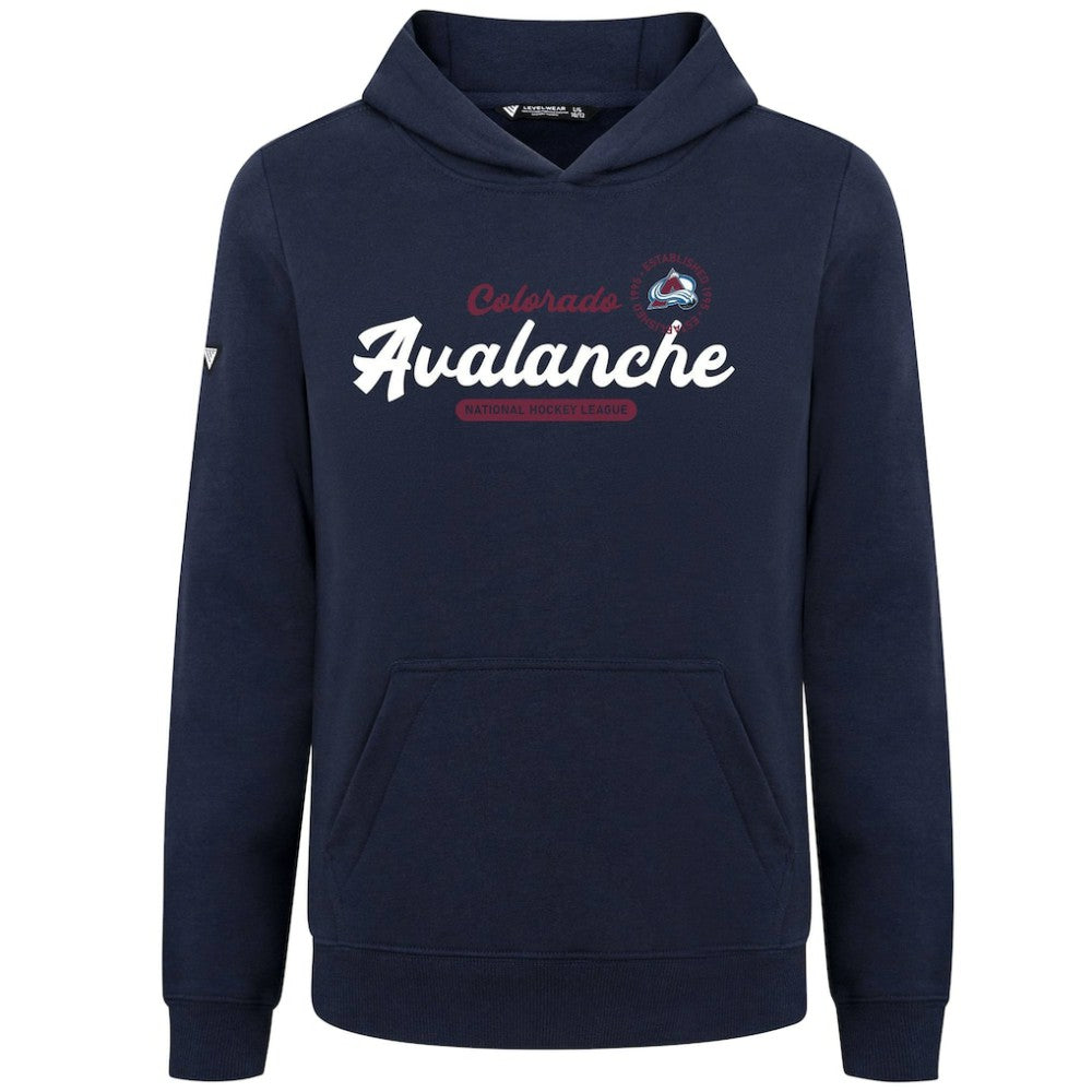 Colorado Avalanche Levelwear Youth Podium Monument Pullover Hoodie - Navy - NHL