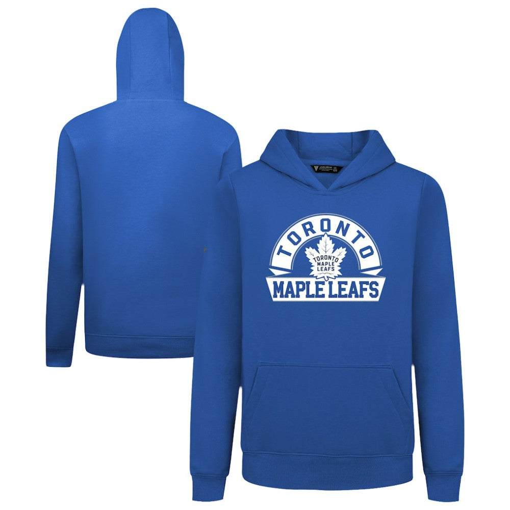 Toronto Maple Leafs Levelwear Youth Podium Banner Arch Pullover Hoodie - Royal - NHL
