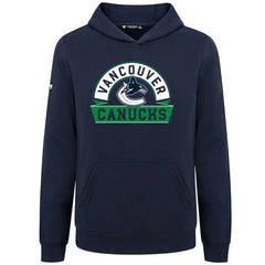 Vancouver Canucks Levelwear Youth Podium Banner Arch Pullover Hoodie - Navy - NHL