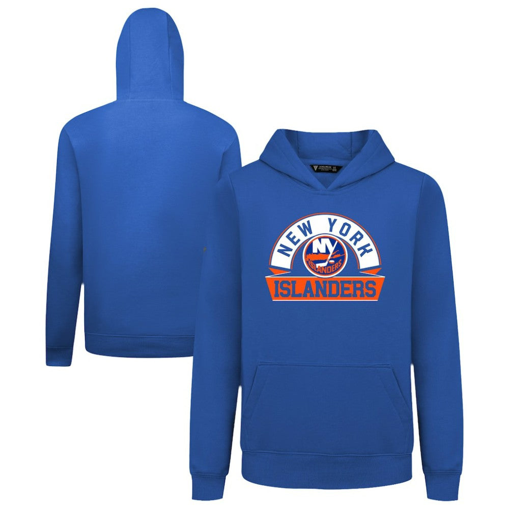 New York Islanders Levelwear Youth Podium Banner Arch Pullover Hoodie - Royal - NHL