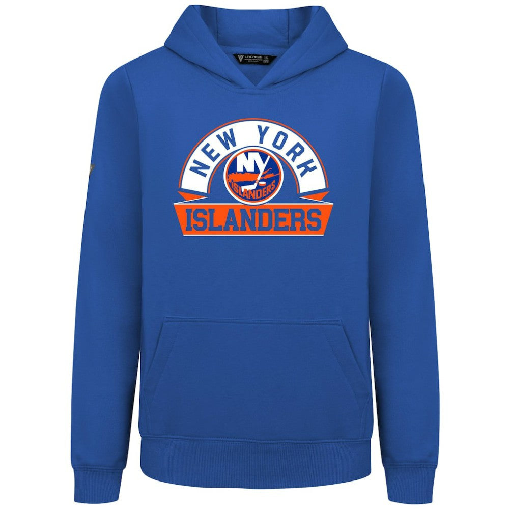 New York Islanders Levelwear Youth Podium Banner Arch Pullover Hoodie - Royal - NHL