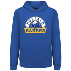 Buffalo Sabres Levelwear Youth Podium Banner Arch Pullover Hoodie - Royal - NHL