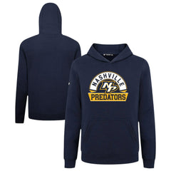 Nashville Predators Levelwear Youth Podium Banner Arch Pullover Hoodie - Navy - NHL