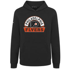 Philadelphia Flyers Levelwear Youth Podium Banner Arch Pullover Hoodie - Black - NHL