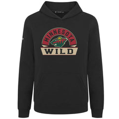 Minnesota Wild Levelwear Youth Podium Banner Arch Pullover Hoodie - Black - NHL