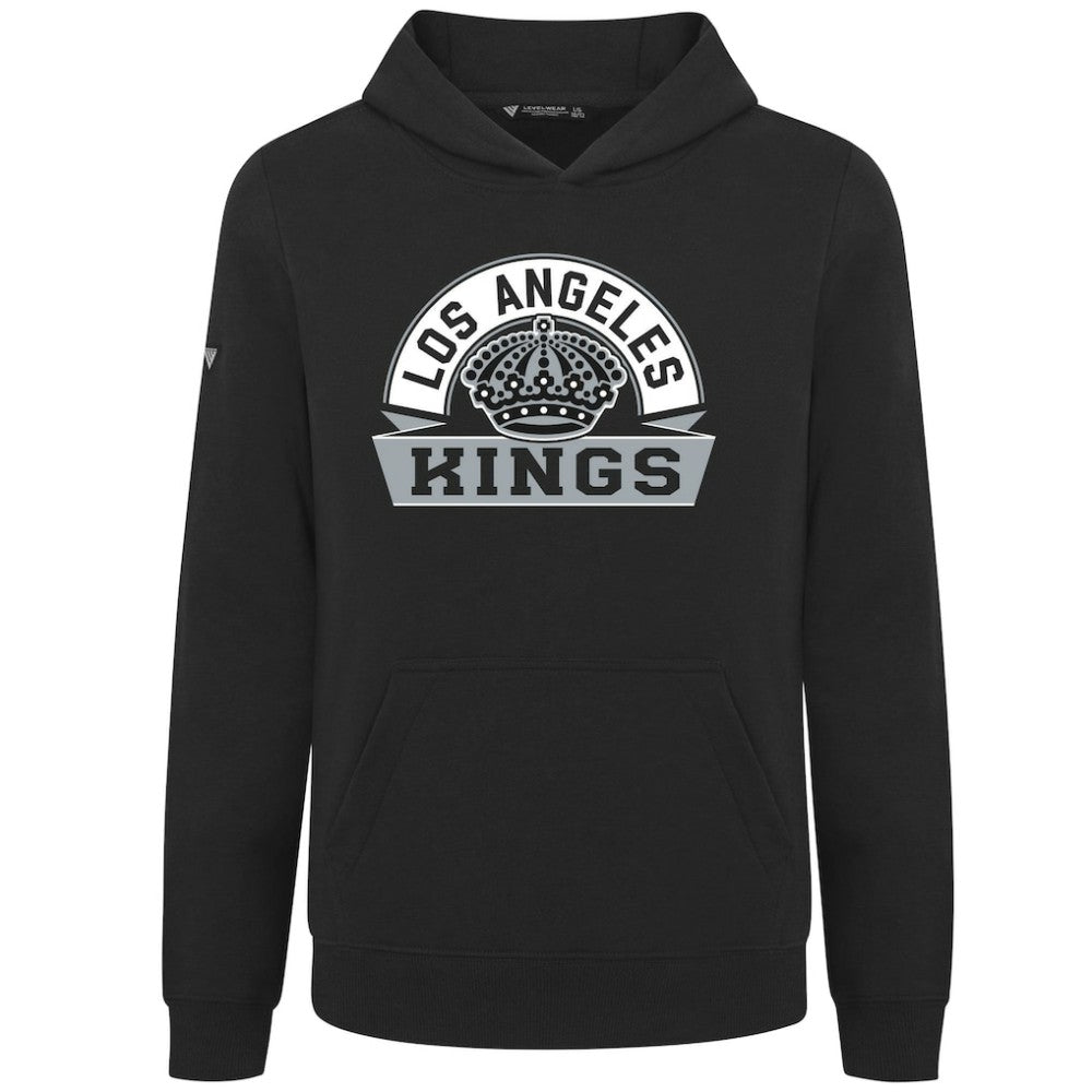 Los Angeles Kings Levelwear Youth Podium Banner Arch Pullover Hoodie - Black - NHL