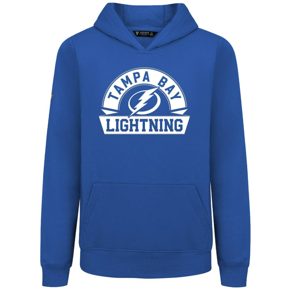 Tampa Bay Lightning Levelwear Youth Podium Banner Arch Pullover Hoodie - Royal - NHL