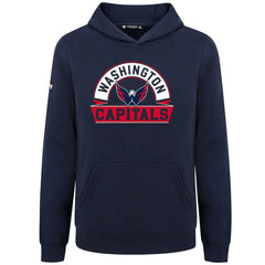 Washington Capitals Levelwear Youth Podium Banner Arch Pullover Hoodie - Navy - NHL