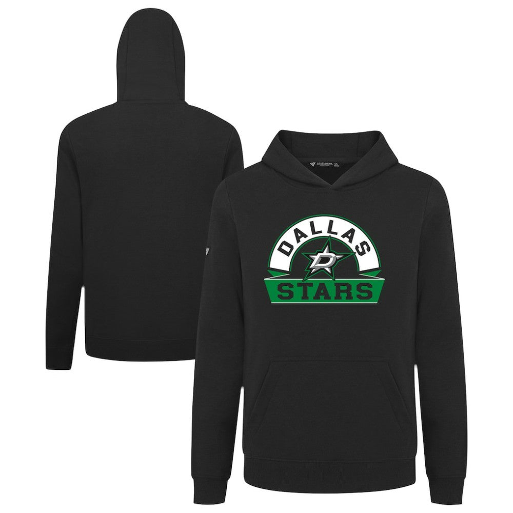 Dallas Stars Levelwear Youth Podium Banner Arch Pullover Hoodie - Black - NHL