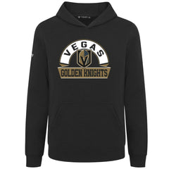 Vegas Golden Knights Levelwear Youth Podium Banner Arch Pullover Hoodie - Black - NHL