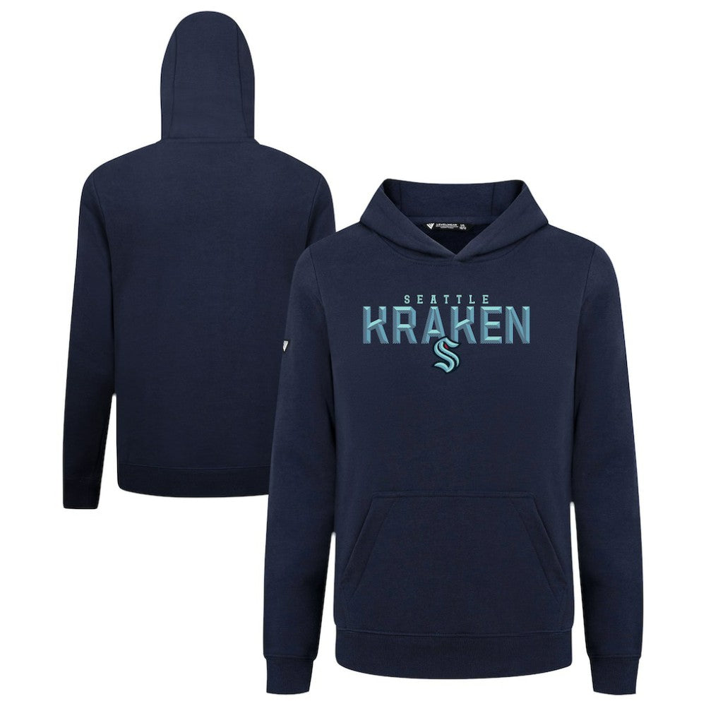 Seattle Kraken Levelwear Youth Podium Carve Pullover Hoodie - Navy - NHL
