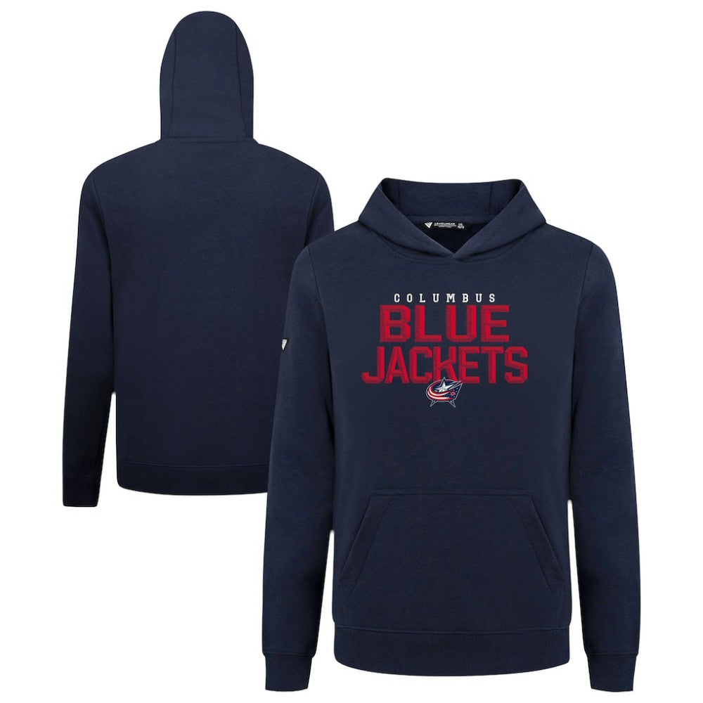 Columbus Blue Jackets Levelwear Youth Podium Carve Pullover Hoodie - Navy - NHL