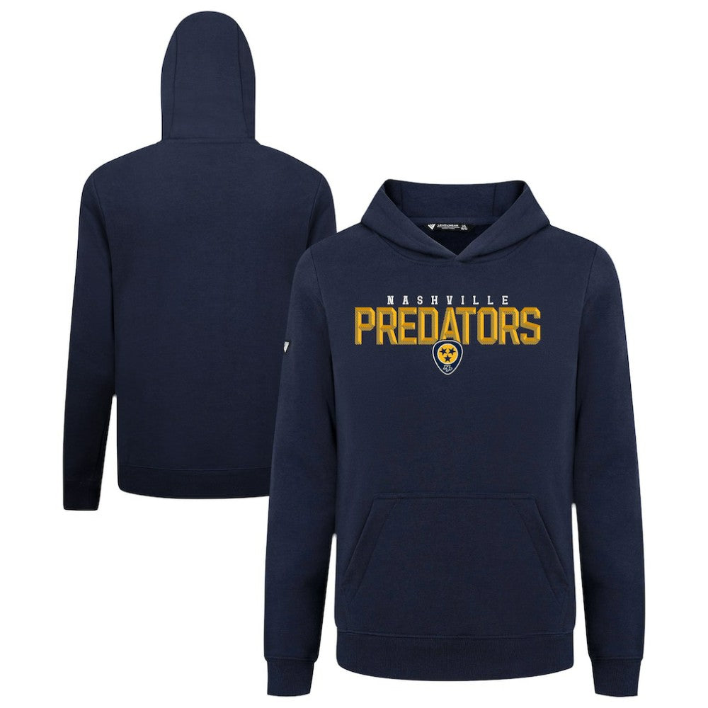Nashville Predators Levelwear Youth Podium Carve Pullover Hoodie - Navy - NHL