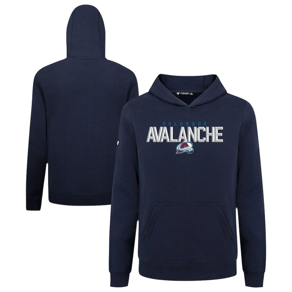 Colorado Avalanche Levelwear Youth Podium Carve Pullover Hoodie - Navy - NHL