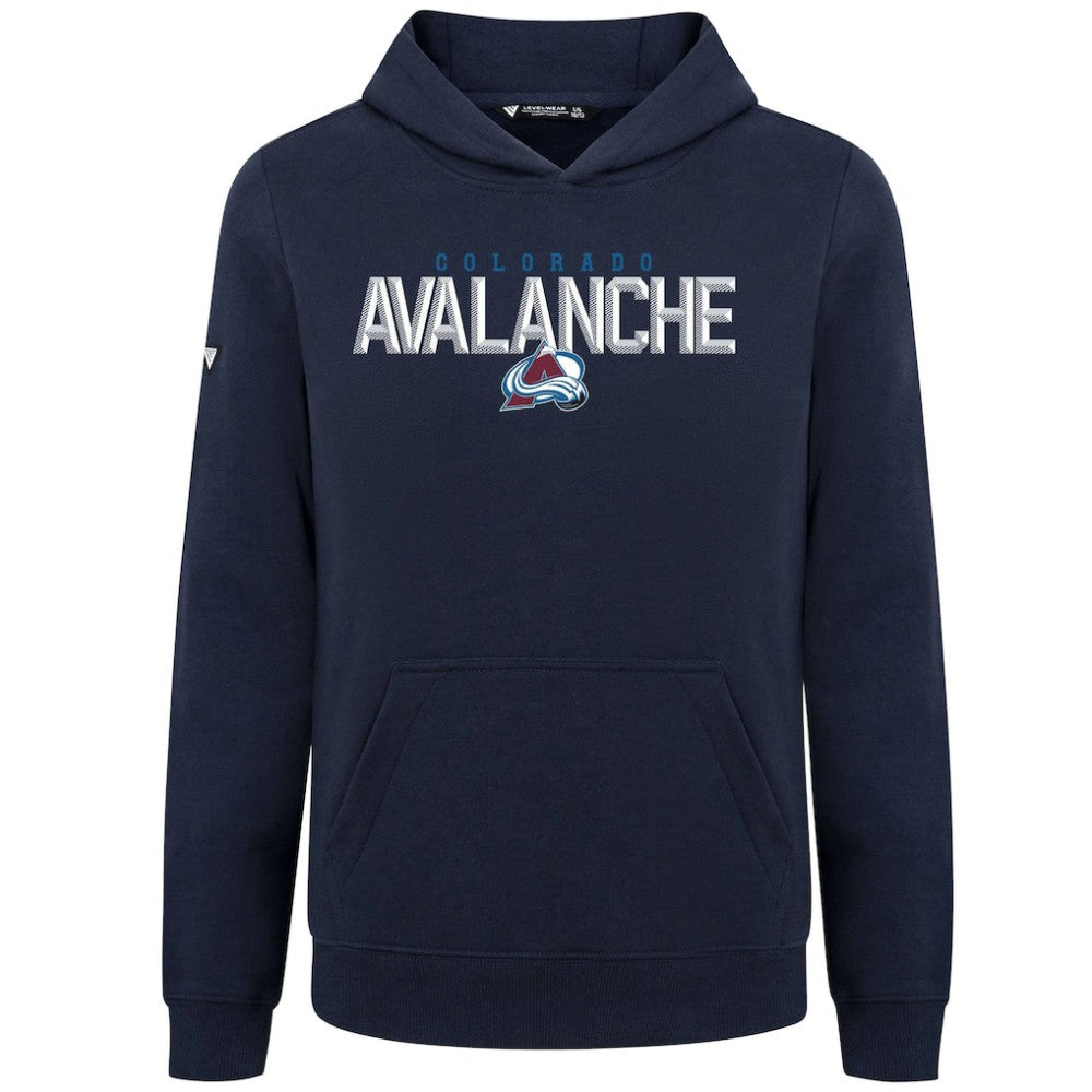 Colorado Avalanche Levelwear Youth Podium Carve Pullover Hoodie - Navy - NHL