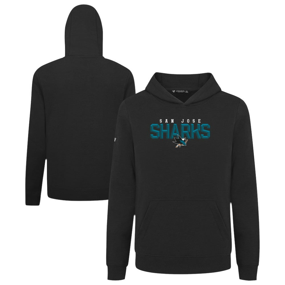 San Jose Sharks Levelwear Youth Podium Carve Pullover Hoodie - Black - NHL