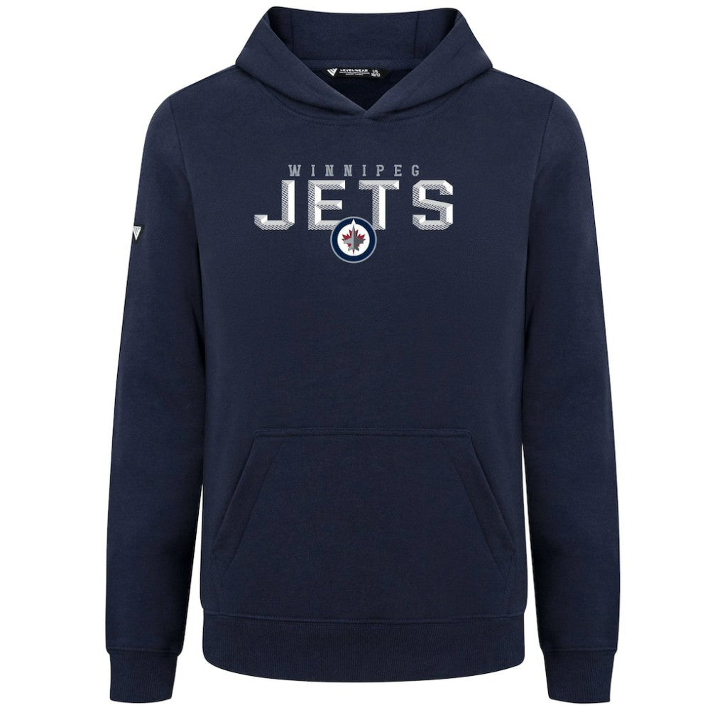 Winnipeg Jets Levelwear Youth Podium Carve Pullover Hoodie - Navy - NHL