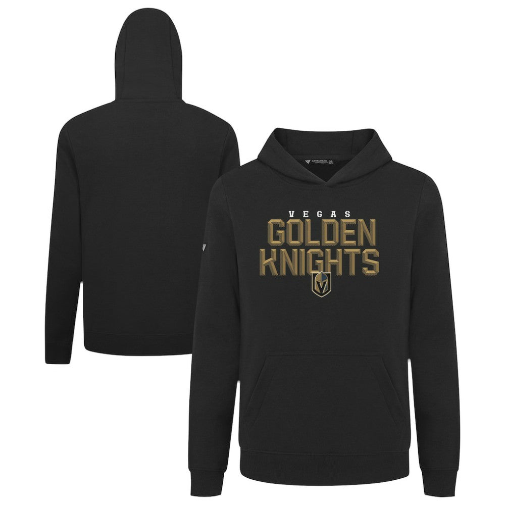 Vegas Golden Knights Levelwear Youth Podium Carve Pullover Hoodie - Black - NHL