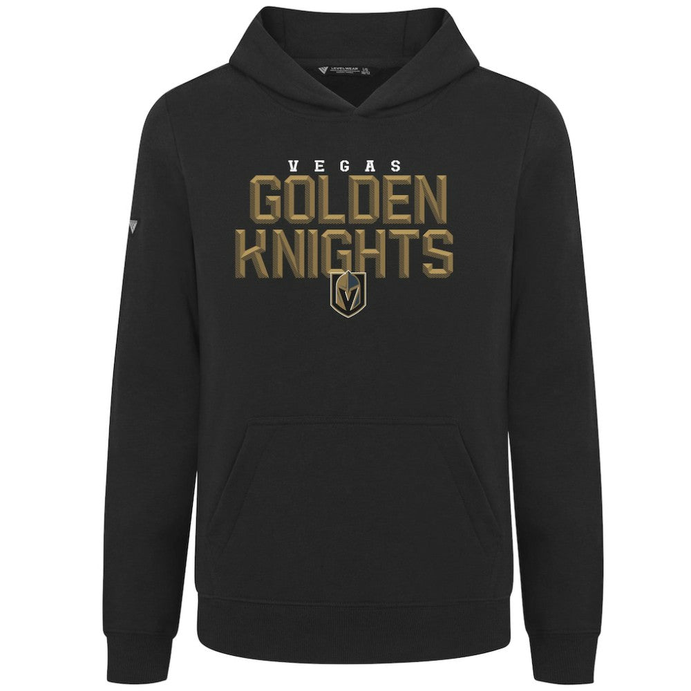 Vegas Golden Knights Levelwear Youth Podium Carve Pullover Hoodie - Black - NHL