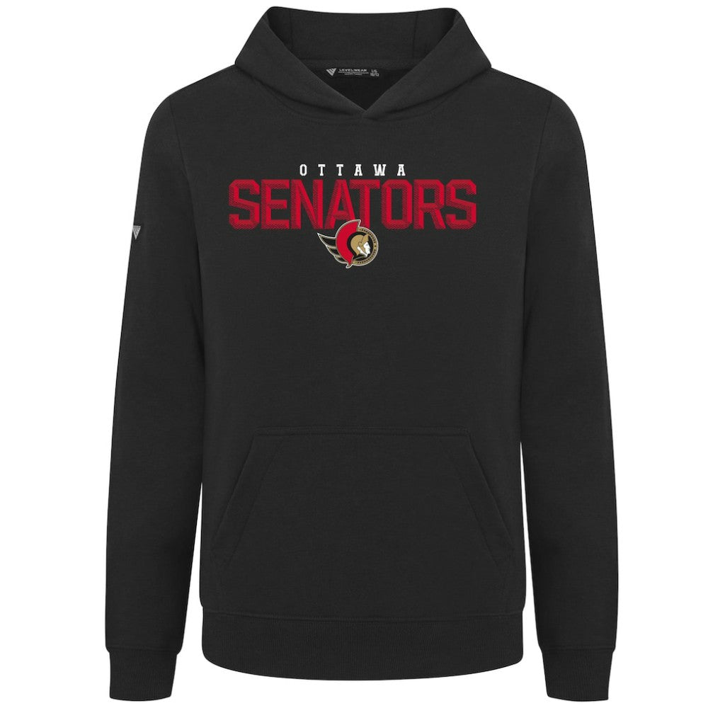 Ottawa Senators Levelwear Youth Podium Carve Pullover Hoodie - Black - NHL