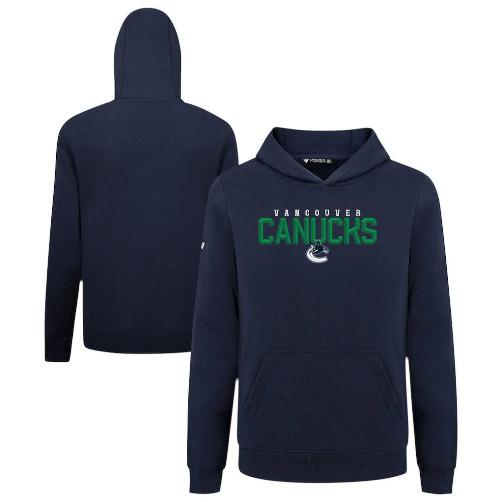 Vancouver Canucks Levelwear Youth Podium Carve Pullover Hoodie - Navy - NHL