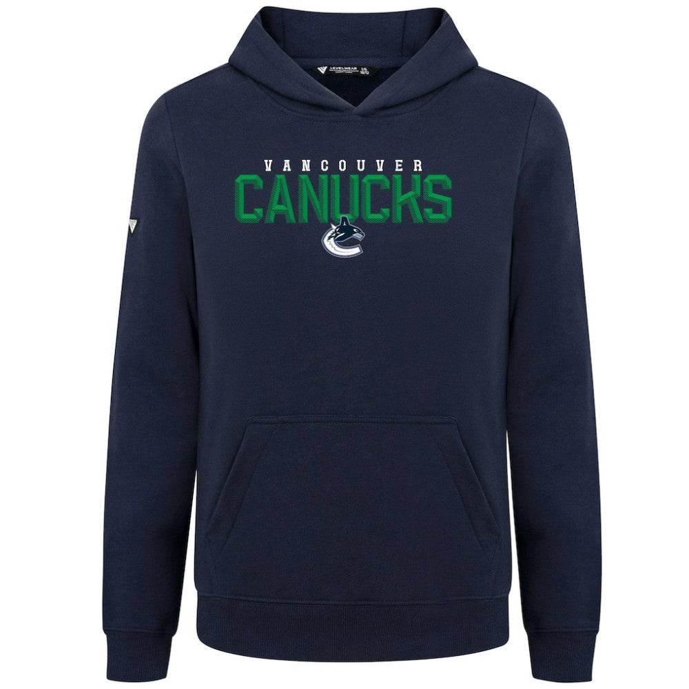 Vancouver Canucks Levelwear Youth Podium Carve Pullover Hoodie - Navy - NHL