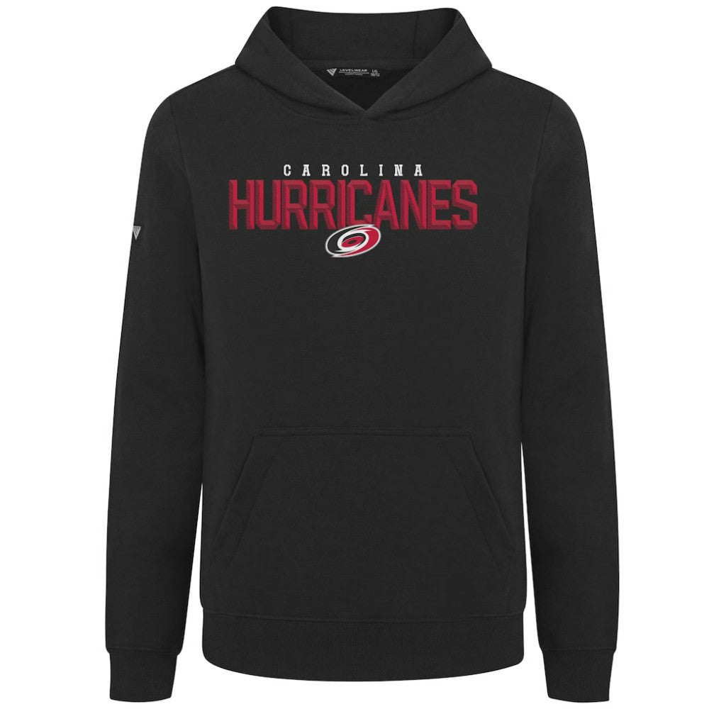 Carolina Hurricanes Levelwear Youth Podium Carve Pullover Hoodie - Black - NHL