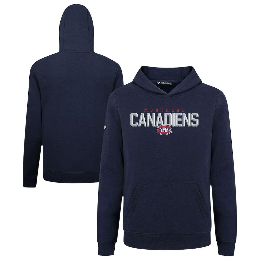 Montreal Canadiens Levelwear Youth Podium Carve Pullover Hoodie - Navy - NHL