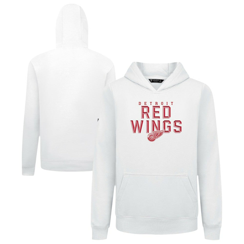 Detroit Red Wings Levelwear Youth Podium Carve Pullover Hoodie - White - NHL