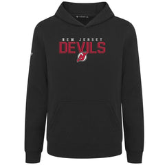 New Jersey Devils Levelwear Youth Podium Carve Pullover Hoodie - Black - NHL