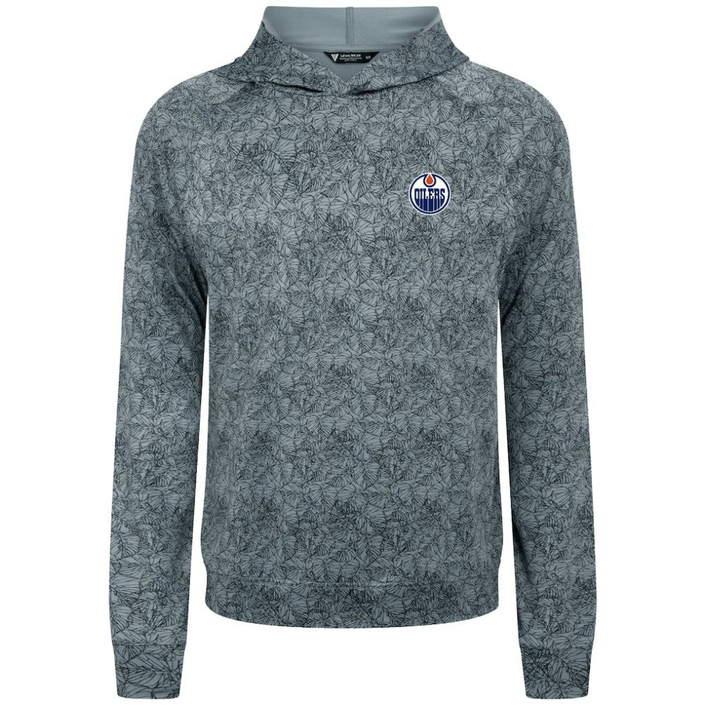 Edmonton Oilers Levelwear Albatross Raglan Pullover Hoodie - Gray - NHL