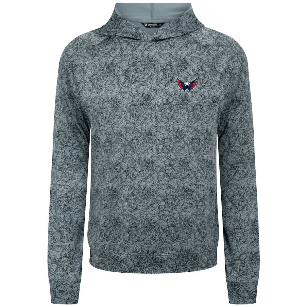 Washington Capitals Levelwear Albatross Raglan Pullover Hoodie - Gray - NHL