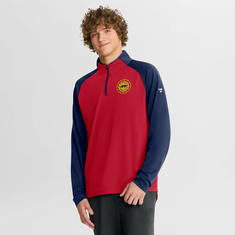 Florida Panthers Fanatics 2026 NHL Winter Classic Authentic Pro Quarter-Zip - Bright Cardinal - NHL