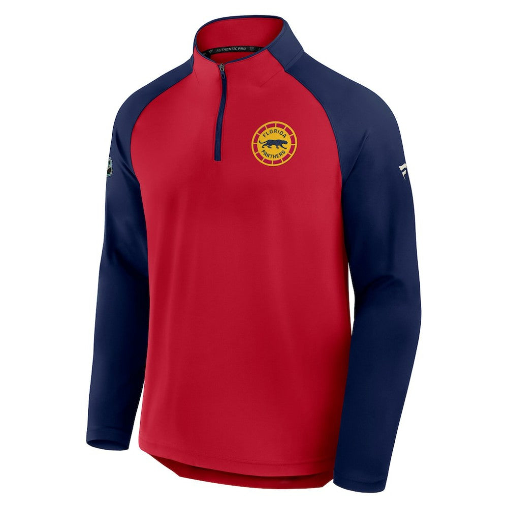 Florida Panthers Fanatics 2026 NHL Winter Classic Authentic Pro Quarter-Zip - Bright Cardinal - NHL