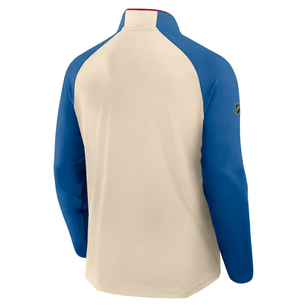 New York Rangers Fanatics 2026 NHL Winter Classic Authentic Pro Quarter-Zip - Natural - NHL