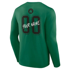 Boston Celtics Hustle Custom Long Sleeve T-Shirt Kelly Green - NBA