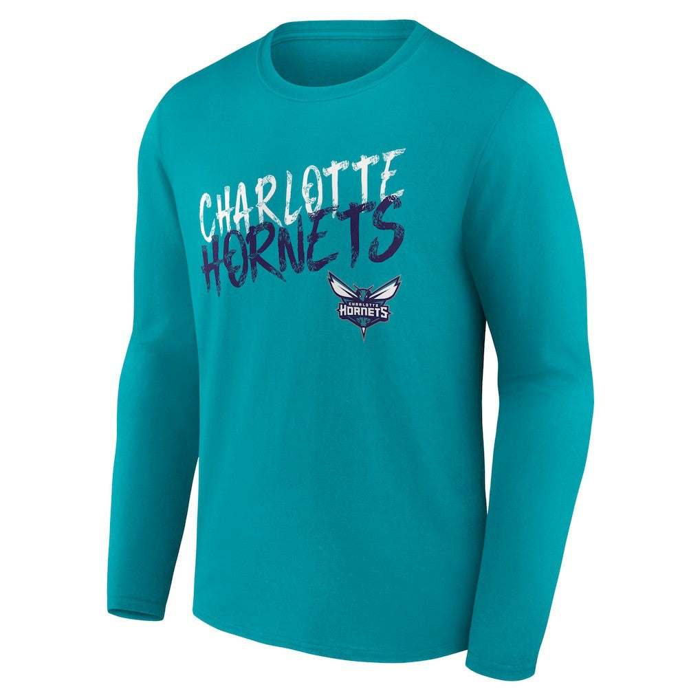 Charlotte Hornets Hustle Custom Long Sleeve T-Shirt Teal - NBA