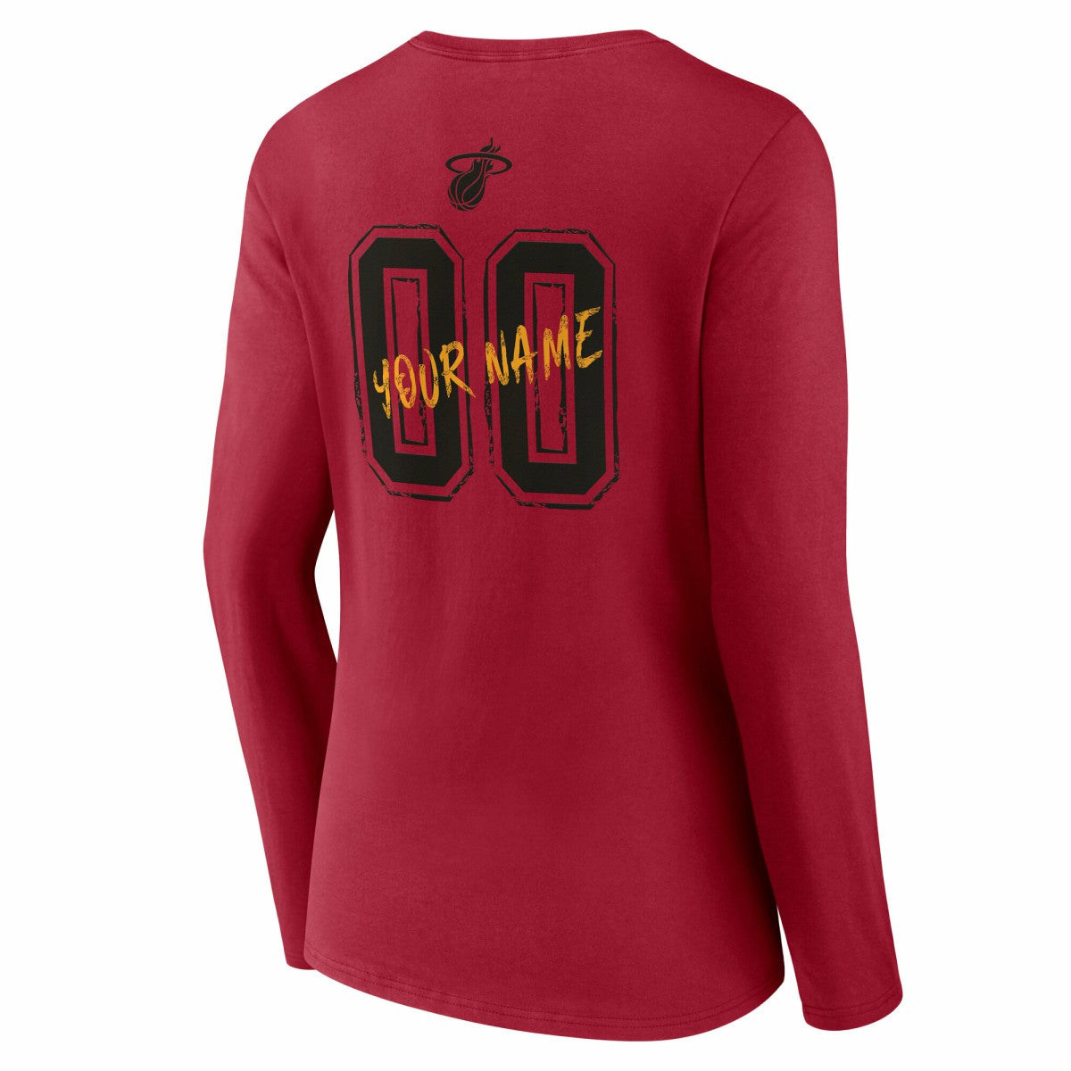 Miami Heat Women's Hustle Custom Long Sleeve V-Neck T-Shirt Red - NBA