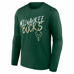 Milwaukee Bucks Hustle Custom Long Sleeve T-Shirt Hunter Green - NBA