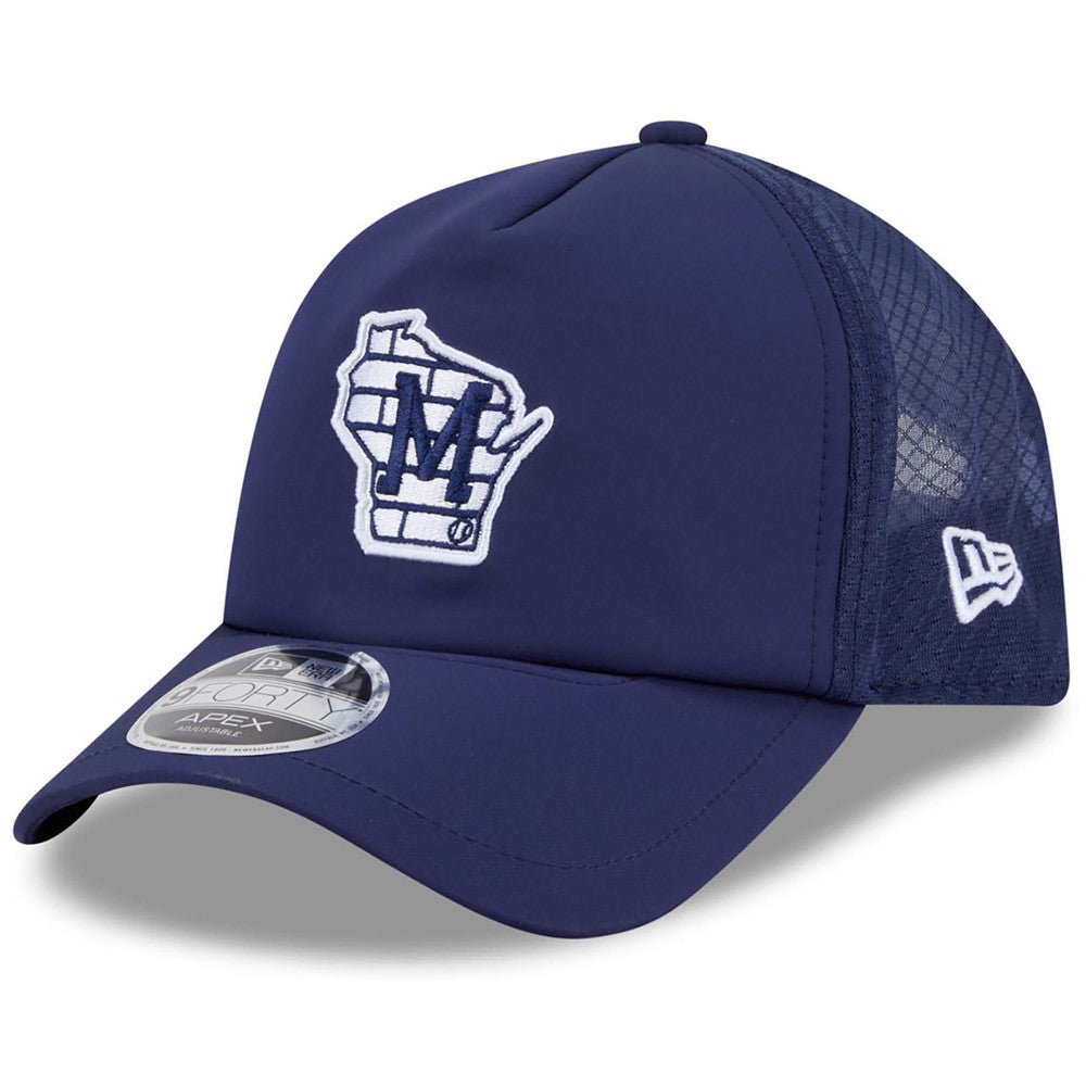 Milwaukee Brewers New Era 2026 Batting Practice Alternate Apex 9FORTY Adjustable Hat - MLB
