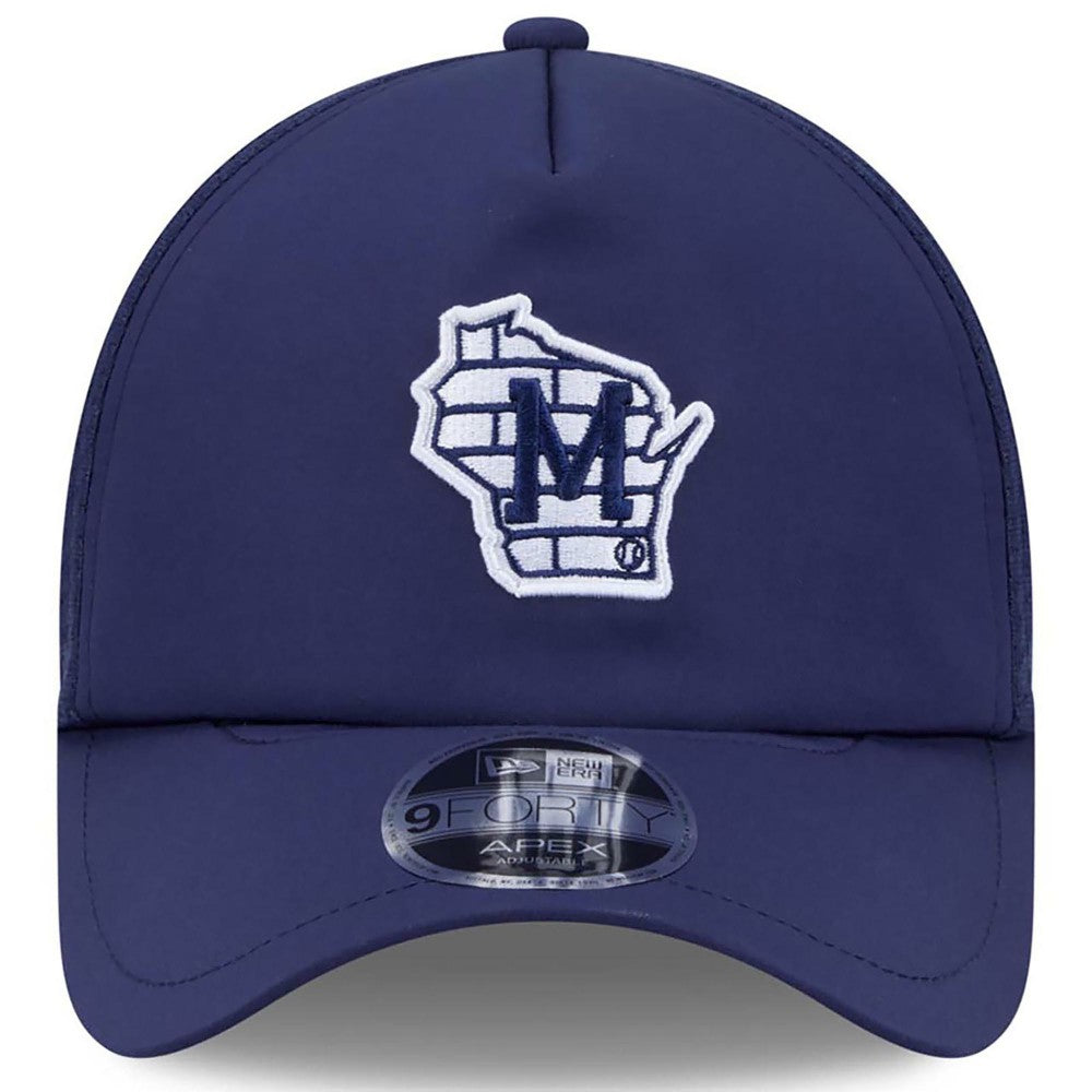 Milwaukee Brewers New Era 2026 Batting Practice Alternate Apex 9FORTY Adjustable Hat - MLB