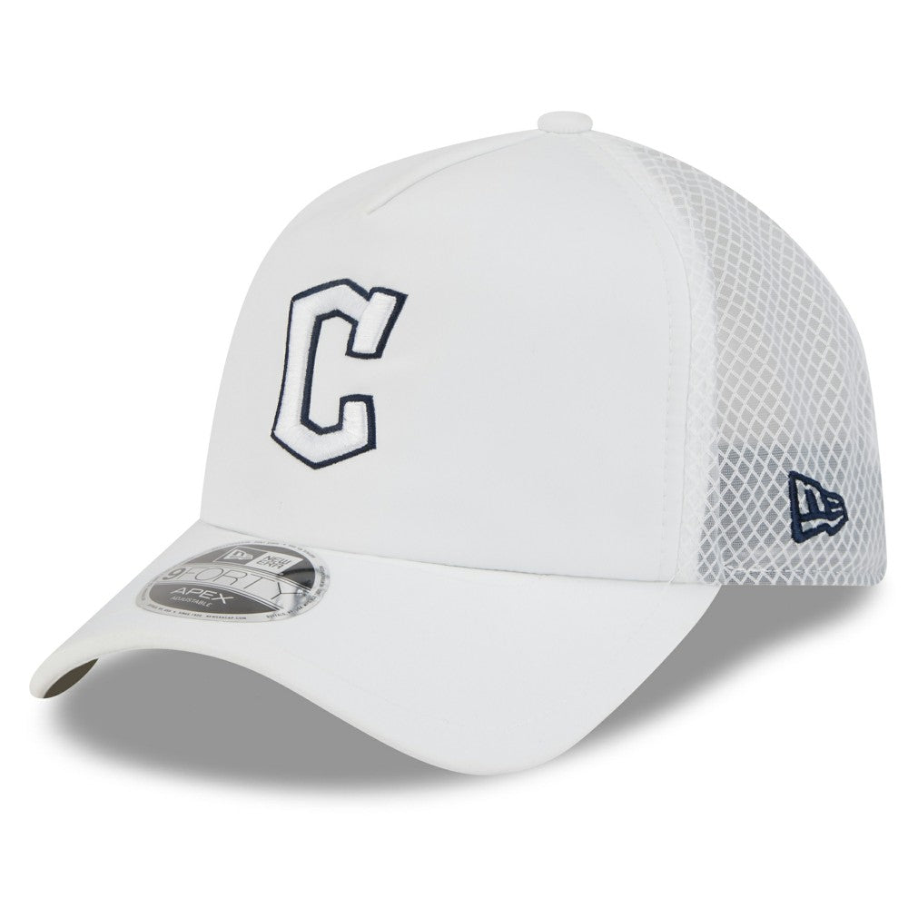 Cleveland Guardians New Era 2026 Batting Practice Apex 9FORTY Adjustable Trucker Hat - MLB