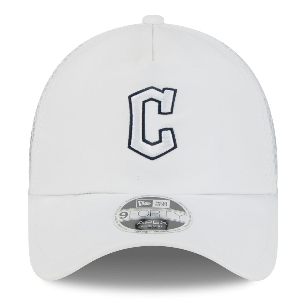 Cleveland Guardians New Era 2026 Batting Practice Apex 9FORTY Adjustable Trucker Hat - MLB